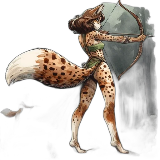 creature, staff, animal, dress transparent PNG cut-out