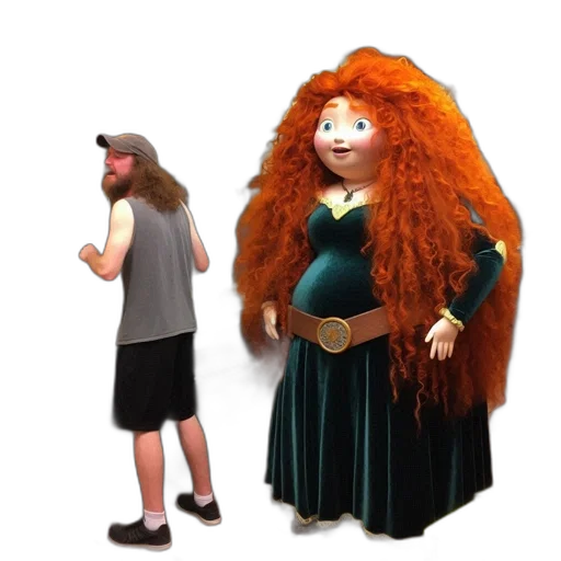 dress, hair, creature, hat transparent PNG cut-out