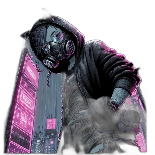 mask, jacket, creature, robot transparent PNG cut-out