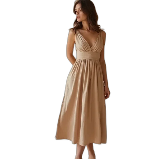 dress, earth tones, golden, monochrome transparent PNG cut-out