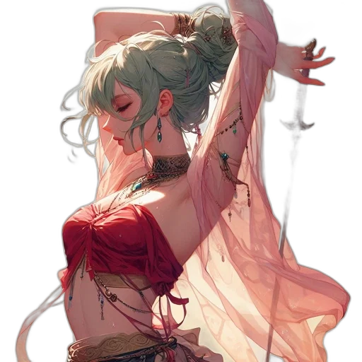 dress, mask, staff, crown transparent PNG cut-out