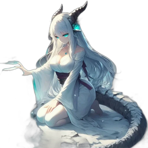 dragon, creature, staff, dress transparent PNG cut-out