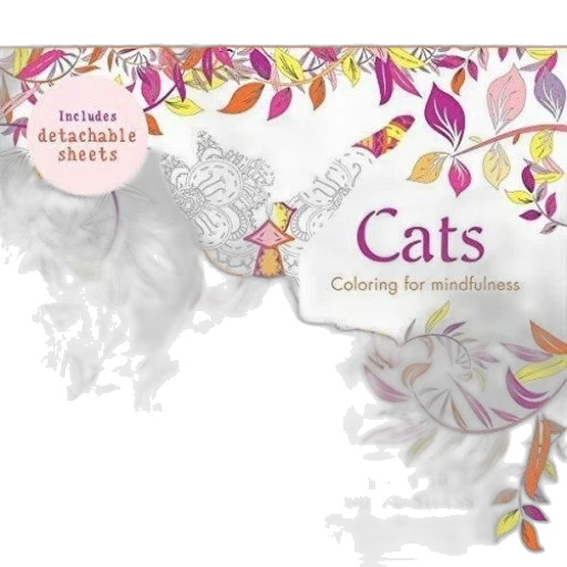coloring, book, cover, cat transparent PNG cut-out