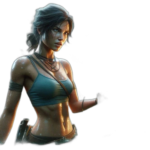 concept art, fantasy art, comic book art, cyberpunk transparent PNG cut-out