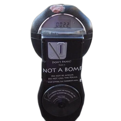bottle, parking, meter, sticker transparent PNG cut-out