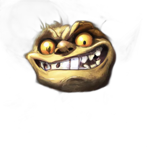 face, mask, creature, staff transparent PNG cut-out