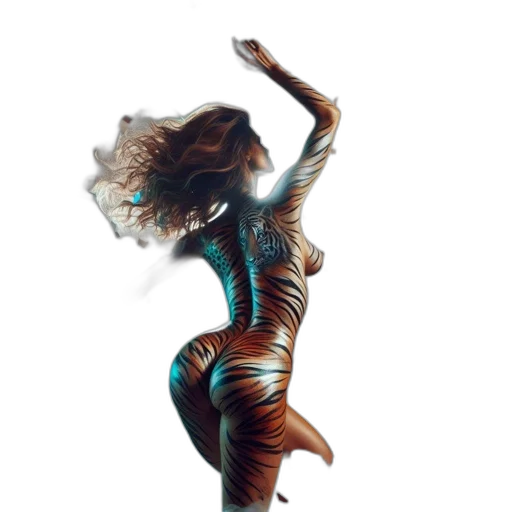 hair, dress, creature, concept art transparent PNG cut-out