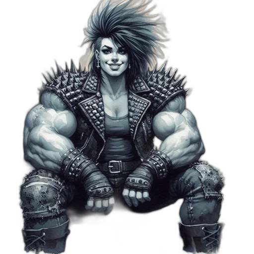 hair, fantasy art, concept art, comic book art transparent PNG cut-out