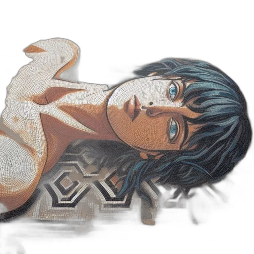 face, robot, watercolor, comic book art transparent PNG cut-out
