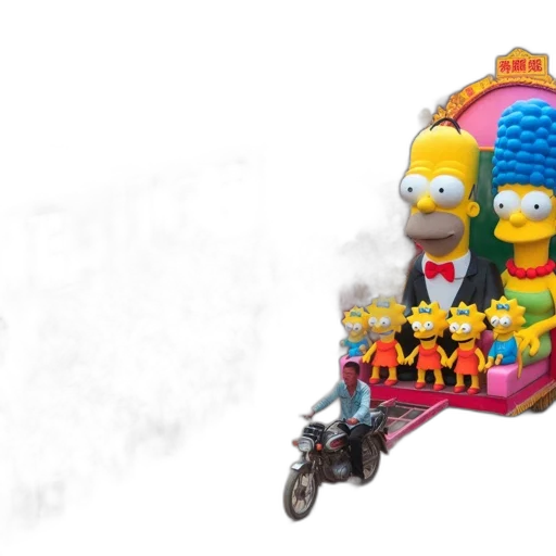 car, 3d render, parade, float transparent PNG cut-out