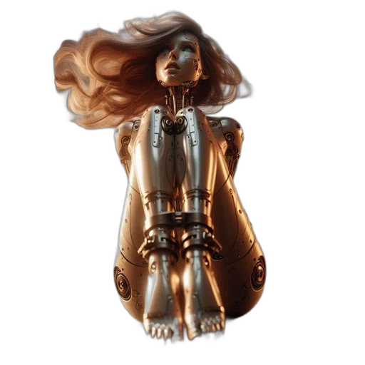 jewelry, hair, dress, 3d render transparent PNG cut-out