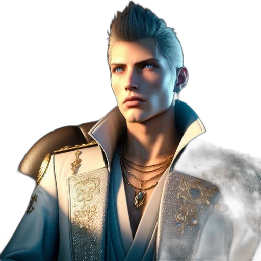 jacket, staff, face, concept art transparent PNG cut-out