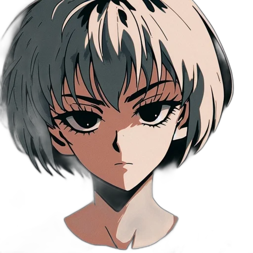 face, mask, hair, staff transparent PNG cut-out