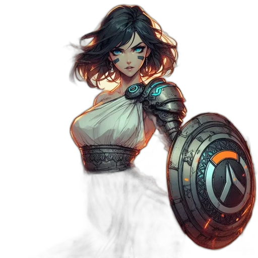 dress, weapon, sword, fantasy art transparent PNG cut-out