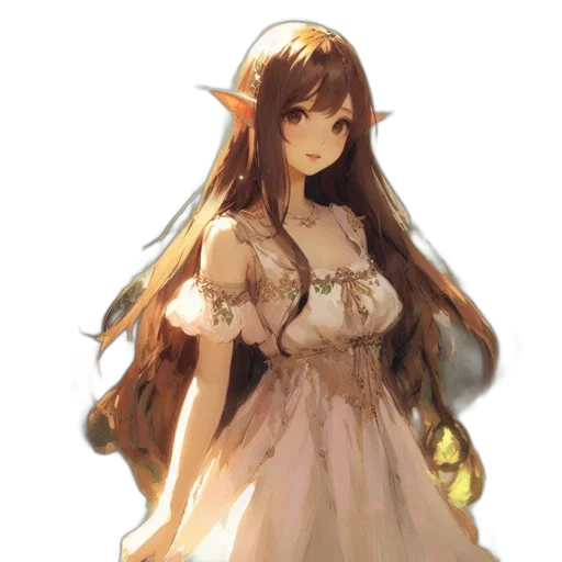 dress, staff, crown, face transparent PNG cut-out