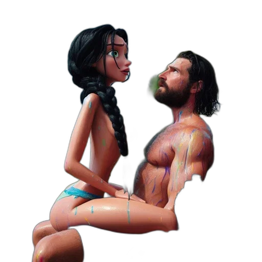 concept art, fantasy art, pixel art, 3d render transparent PNG cut-out