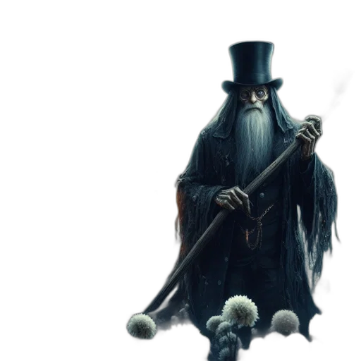 hat, staff, concept art, fantasy art transparent PNG cut-out
