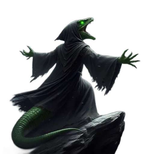 dragon, creature, staff, animal transparent PNG cut-out