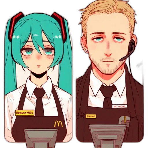 staff, robot, face, anime transparent PNG cut-out