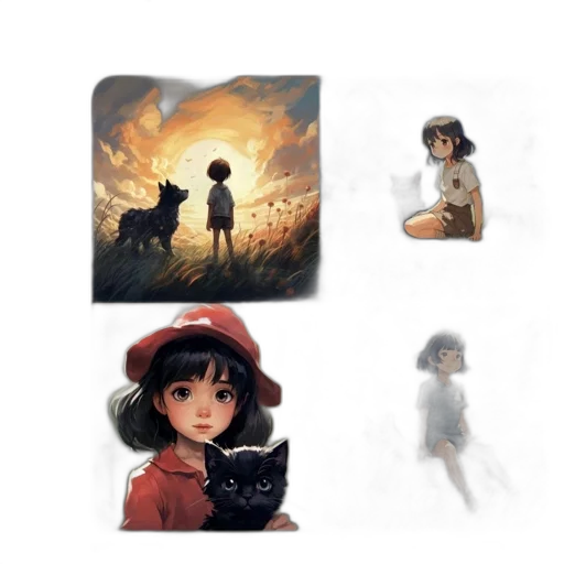 concept art, fantasy art, pixel art, oil painting transparent PNG cut-out