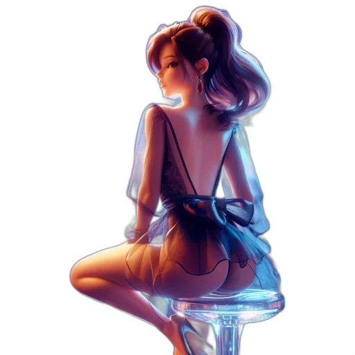 dress, staff, robot, jewelry transparent PNG cut-out