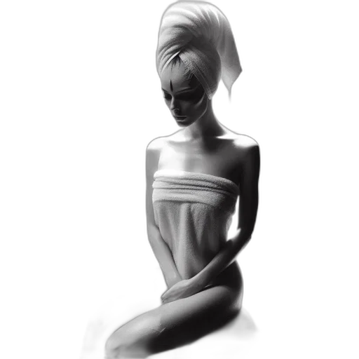 dress, mask, face, hair transparent PNG cut-out