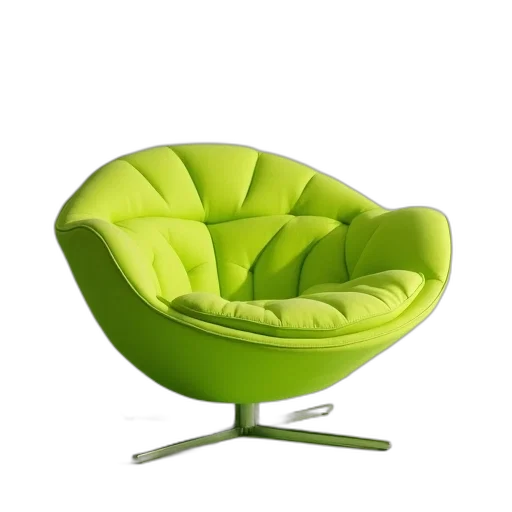 furniture, 3d render, photorealistic, green transparent PNG cut-out