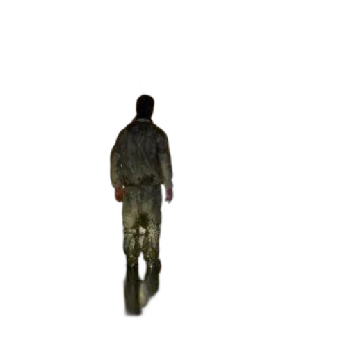 jacket, staff, creature, robot transparent PNG cut-out