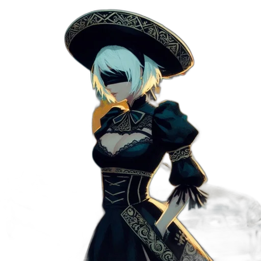 mask, staff, dress, hat transparent PNG cut-out