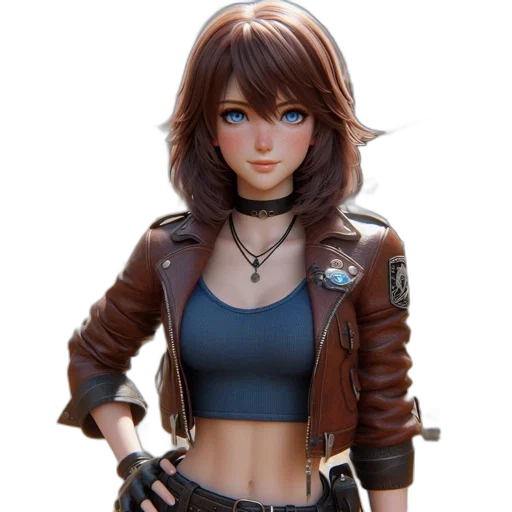 jacket, concept art, fantasy art, 3d render transparent PNG cut-out