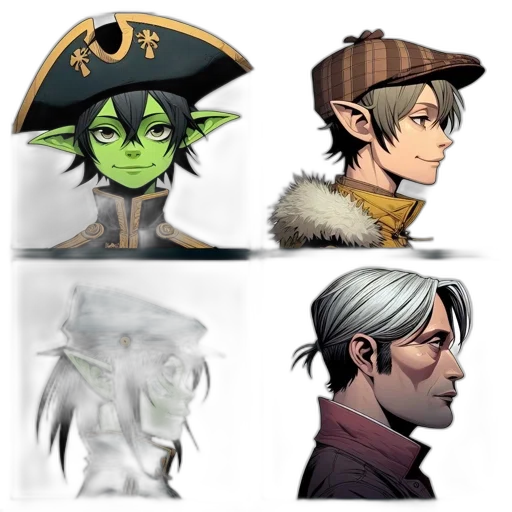 hat, mask, face, fantasy art transparent PNG cut-out