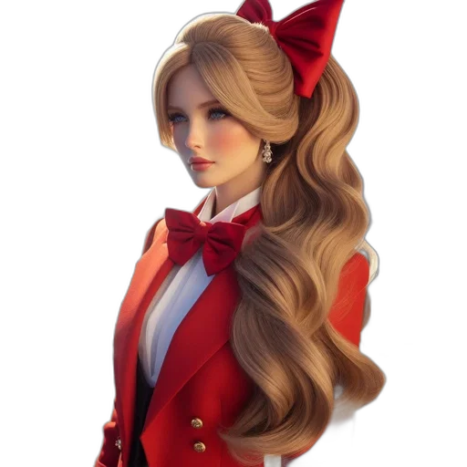 staff, hair, 3d render, concept art transparent PNG cut-out