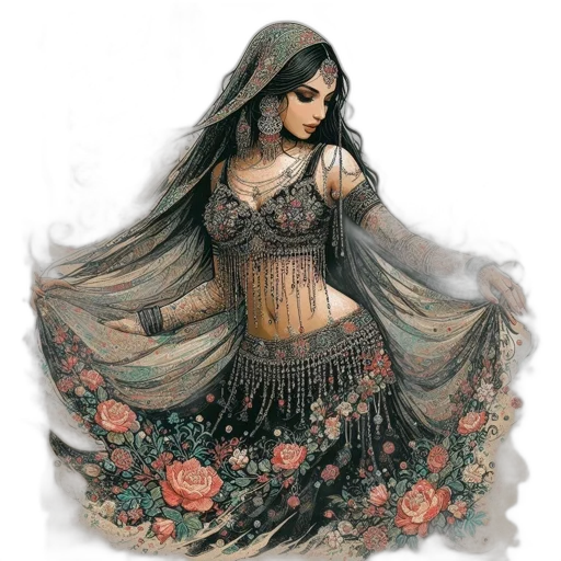 dress, jewelry, crown, mask transparent PNG cut-out