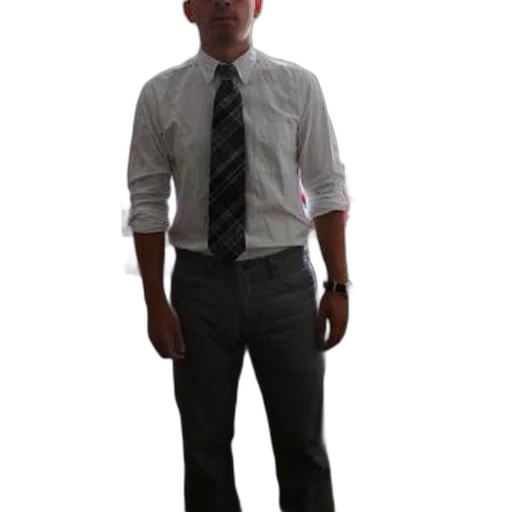 staff, jacket, face, 3d render transparent PNG cut-out