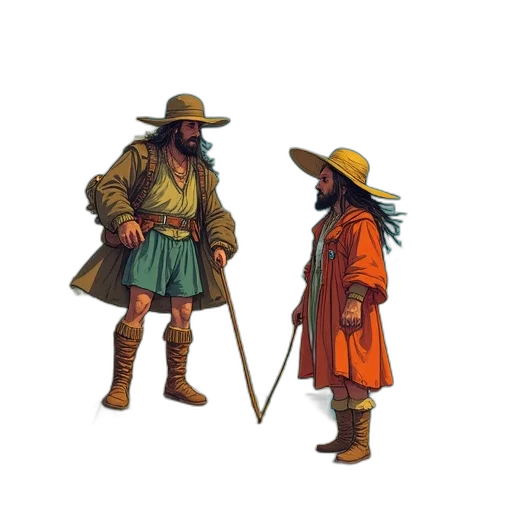 staff, hat, jacket, weapon transparent PNG cut-out