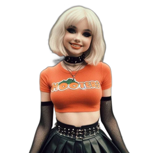 dress, robot, staff, 3d render transparent PNG cut-out