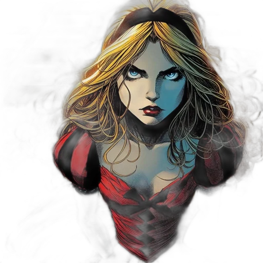 comic book art, concept art, fantasy art, watercolor transparent PNG cut-out