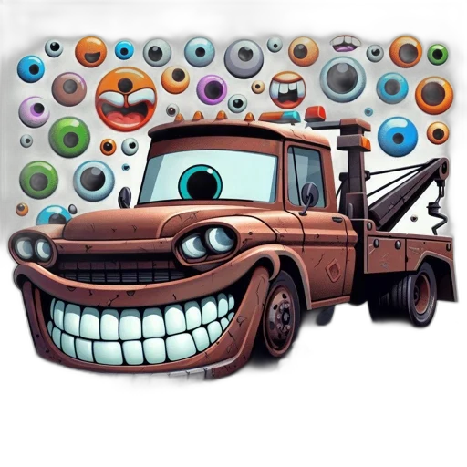 car, weapon, concept art, 3d render transparent PNG cut-out