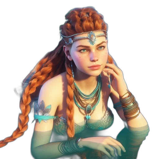 jewelry, staff, face, fantasy art transparent PNG cut-out