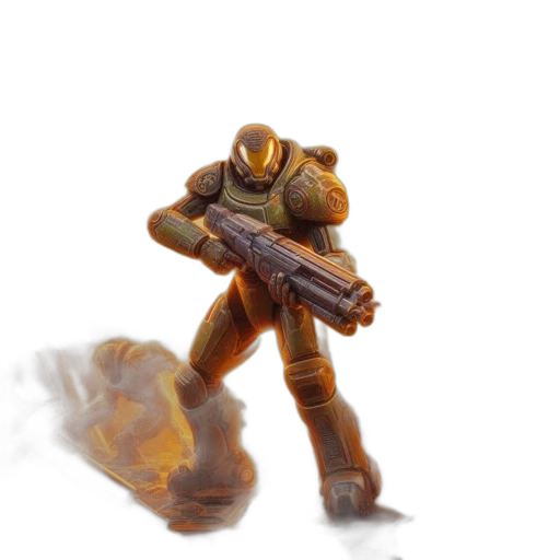 robot, weapon, staff, creature transparent PNG cut-out