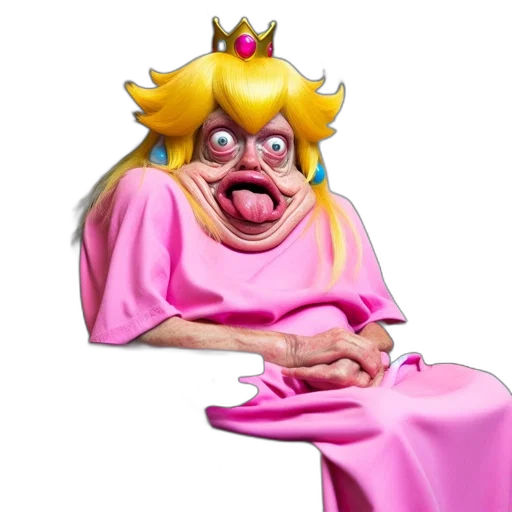 crown, dress, creature, face transparent PNG cut-out