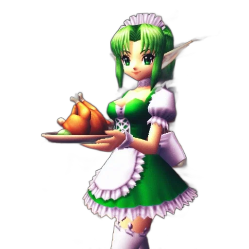 food, staff, dress, pixel art transparent PNG cut-out