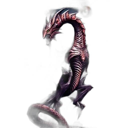 dragon, creature, animal, staff transparent PNG cut-out