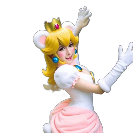 crown, dress, staff, 3d render transparent PNG cut-out