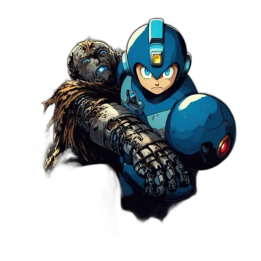 robot, weapon, concept art, pixel art transparent PNG cut-out