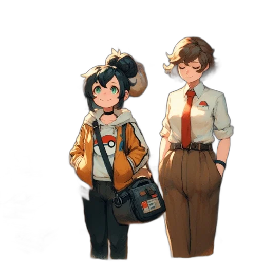 jacket, staff, dress, concept art transparent PNG cut-out
