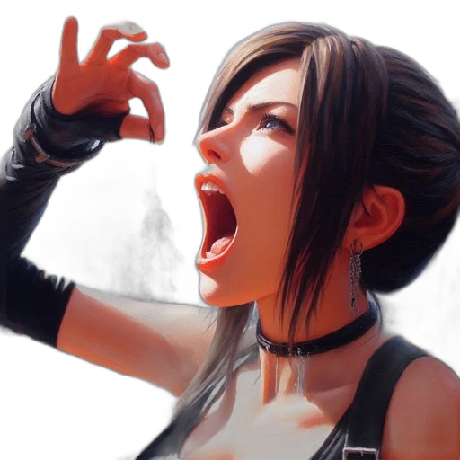 face, photorealistic, concept art, comic book art transparent PNG cut-out