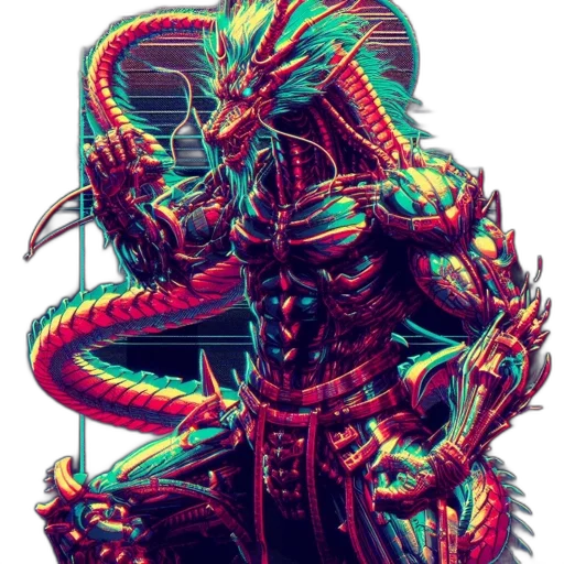 creature, dragon, animal, robot transparent PNG cut-out