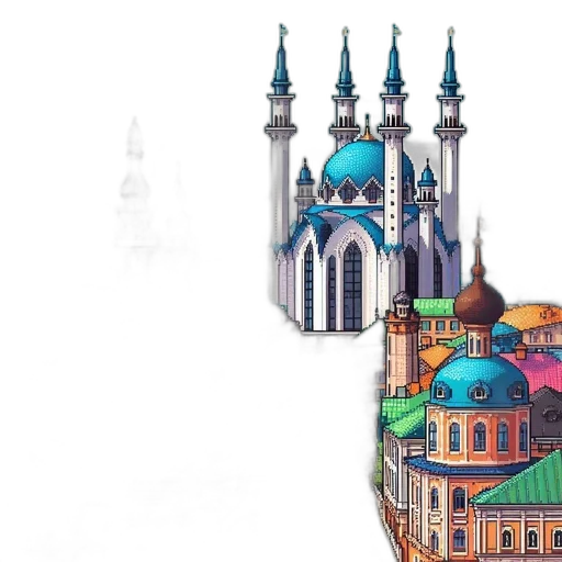 building, crown, concept art, 3d render transparent PNG cut-out