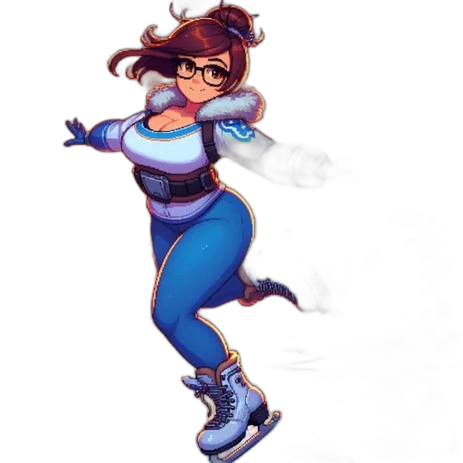 jacket, staff, concept art, pixel art transparent PNG cut-out